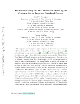 The Interpretability of LSTM Models for Predicting Oil Company Stocks:
  Impact of Correlated Features