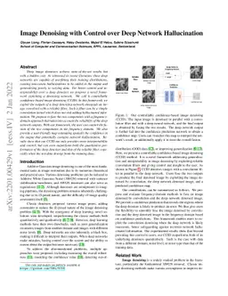 Image Denoising with Control over Deep Network Hallucination