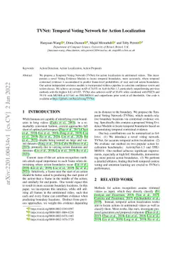 TVNet: Temporal Voting Network for Action Localization