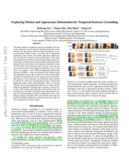 Exploring Motion and Appearance Information for Temporal Sentence
  Grounding