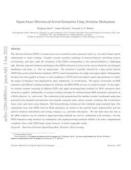Signal-Aware Direction-of-Arrival Estimation Using Attention Mechanisms