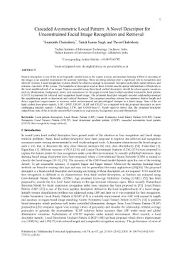 Cascaded Asymmetric Local Pattern: A Novel Descriptor for Unconstrained
  Facial Image Recognition and Retrieval