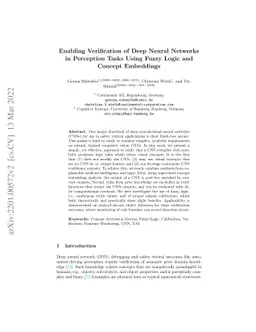 Enabling Verification of Deep Neural Networks in Perception Tasks Using
  Fuzzy Logic and Concept Embeddings