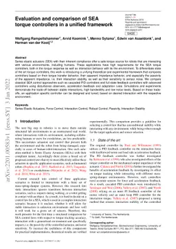 Evaluation and comparison of SEA torque controllers in a unified
  framework