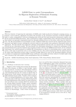 LiDAR Point--to--point Correspondences for Rigorous Registration of
  Kinematic Scanning in Dynamic Networks