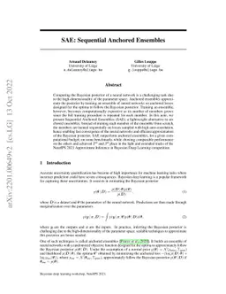SAE: Sequential Anchored Ensembles