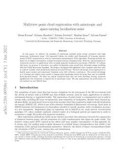 Multiview point cloud registration with anisotropic and space-varying localization noise