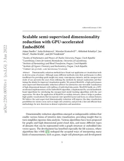 Scalable semi-supervised dimensionality reduction with GPU-accelerated
  EmbedSOM