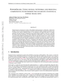 PowerGraph: Using neural networks and principal components to determine
  multivariate statistical power trade-offs
