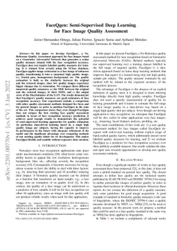 FaceQgen: Semi-Supervised Deep Learning for Face Image Quality
  Assessment