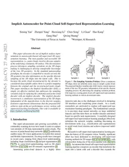 Implicit Autoencoder for Point-Cloud Self-Supervised Representation
  Learning
