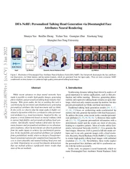 DFA-NeRF: Personalized Talking Head Generation via Disentangled Face
  Attributes Neural Rendering