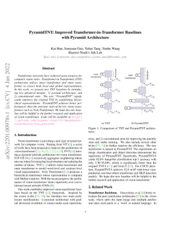 PyramidTNT: Improved Transformer-in-Transformer Baselines with Pyramid
  Architecture