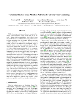 Variational Stacked Local Attention Networks for Diverse Video
  Captioning