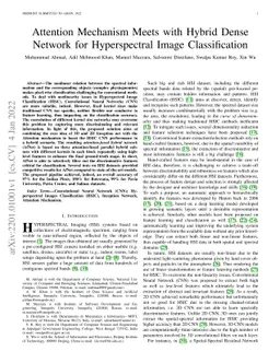 Attention Mechanism Meets with Hybrid Dense Network for Hyperspectral
  Image Classification