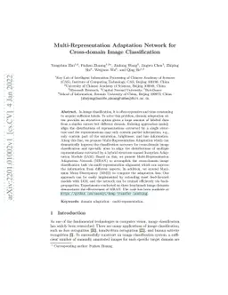 Multi-Representation Adaptation Network for Cross-domain Image
  Classification