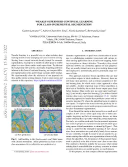 Weakly-supervised continual learning for class-incremental segmentation