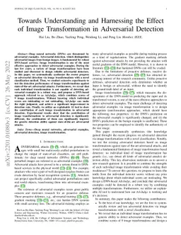 Towards Understanding and Harnessing the Effect of Image Transformation
  in Adversarial Detection