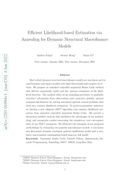 Efficient Likelihood-based Estimation via Annealing for Dynamic
  Structural Macrofinance Models