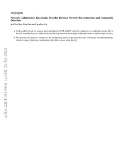 Network Collaborator: Knowledge Transfer Between Network Reconstruction
  and Community Detection