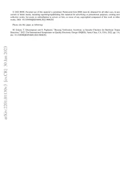 Reusing Verification Assertions as Security Checkers for Hardware Trojan
  Detection