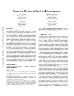 Preventing Cheating in Hands-on Lab Assignments