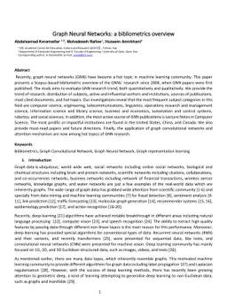 Graph Neural Networks: a bibliometrics overview
