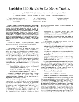 Exploiting EEG Signals for Eye Motion Tracking