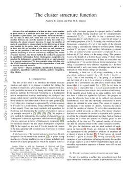 The cluster structure function