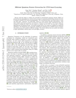 Efficient Quantum Feature Extraction for CNN-based Learning