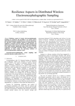 Resilience Aspects in Distributed Wireless Electroencephalographic
  Sampling