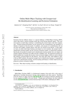 Online Multi-Object Tracking with Unsupervised Re-Identification
  Learning and Occlusion Estimation