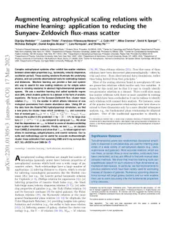 Augmenting astrophysical scaling relations with machine learning:
  application to reducing the Sunyaev-Zeldovich flux-mass scatter