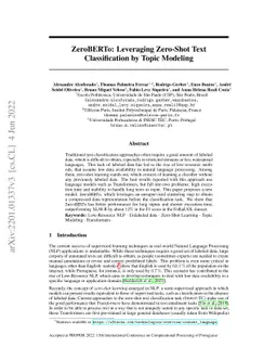 ZeroBERTo: Leveraging Zero-Shot Text Classification by Topic Modeling