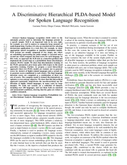 A Discriminative Hierarchical PLDA-based Model for Spoken Language
  Recognition