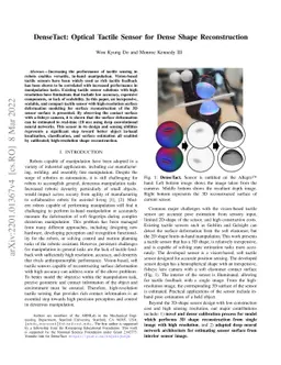 DenseTact: Optical Tactile Sensor for Dense Shape Reconstruction