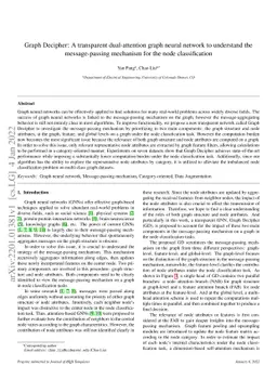Graph Decipher: A transparent dual-attention graph neural network to
  understand the message-passing mechanism for the node classification