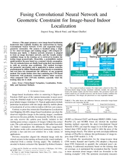 Fusing Convolutional Neural Network and Geometric Constraint for
  Image-based Indoor Localization