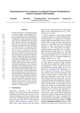 Hyperparameter-free Continuous Learning for Domain Classification in
  Natural Language Understanding