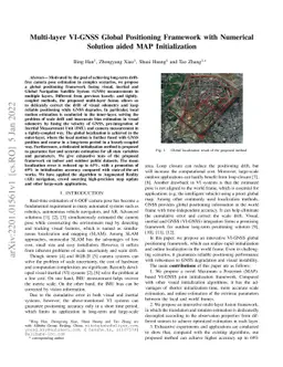 Multi-layer VI-GNSS Global Positioning Framework with Numerical Solution
  aided MAP Initialization