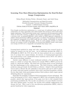 Learning True Rate-Distortion-Optimization for End-To-End Image
  Compression
