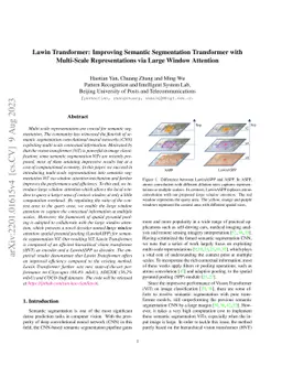 Lawin Transformer: Improving Semantic Segmentation Transformer with
  Multi-Scale Representations via Large Window Attention