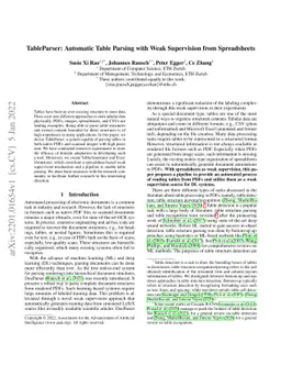 TableParser: Automatic Table Parsing with Weak Supervision from
  Spreadsheets