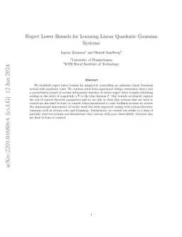 Regret Lower Bounds for Learning Linear Quadratic Gaussian Systems
