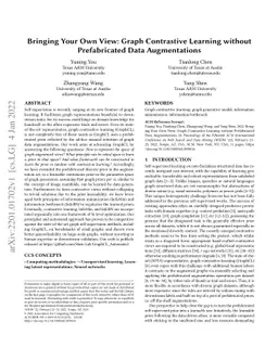 Bringing Your Own View: Graph Contrastive Learning without Prefabricated
  Data Augmentations