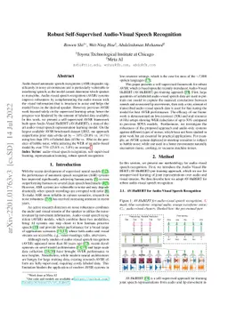 Robust Self-Supervised Audio-Visual Speech Recognition