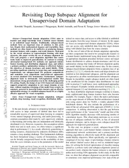 Revisiting Deep Subspace Alignment for Unsupervised Domain Adaptation