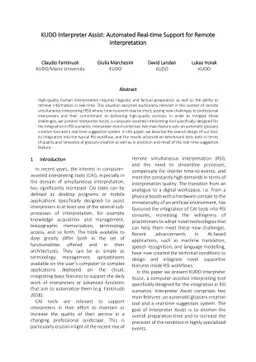 KUDO Interpreter Assist: Automated Real-time Support for Remote
  Interpretation