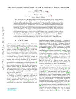 A Hybrid Quantum-Classical Neural Network Architecture for Binary
  Classification