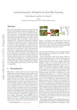 Learning Semantic Ambiguities for Zero-Shot Learning